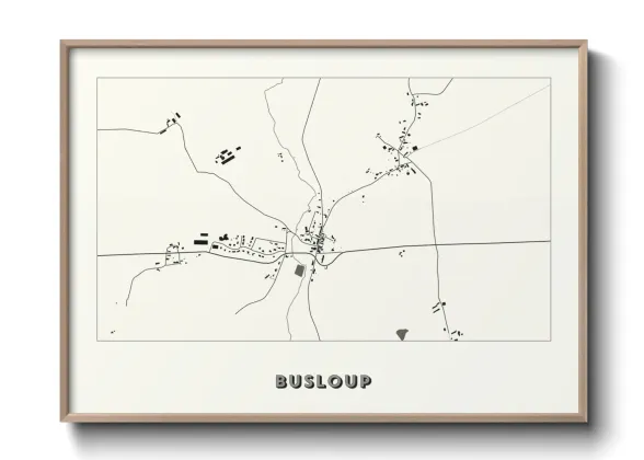 Une affiche de carte sur Busloup