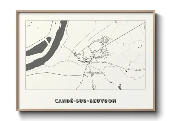 Une affiche de carte sur Candé-sur-Beuvron