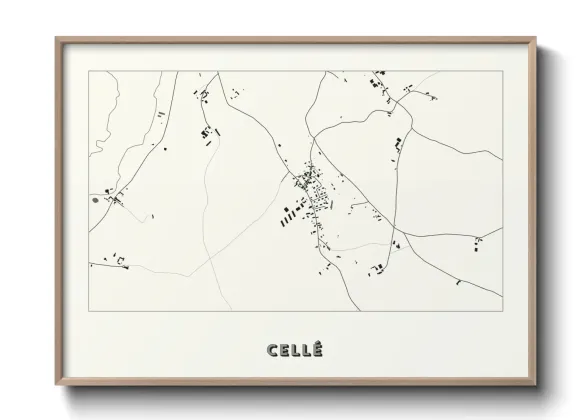 Une affiche de carte sur Cellé