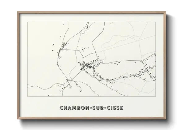 Une affiche de carte sur Chambon-sur-Cisse