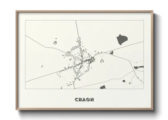 Une affiche de carte sur Chaon