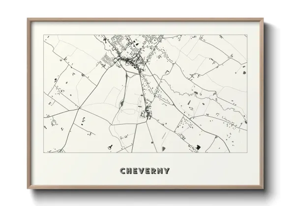 Une affiche de carte sur Cheverny