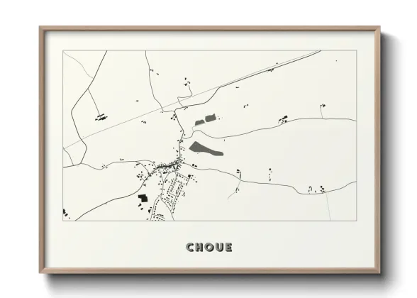Une affiche de carte sur Choue