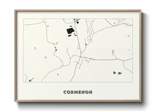 Une affiche de carte sur Cormenon
