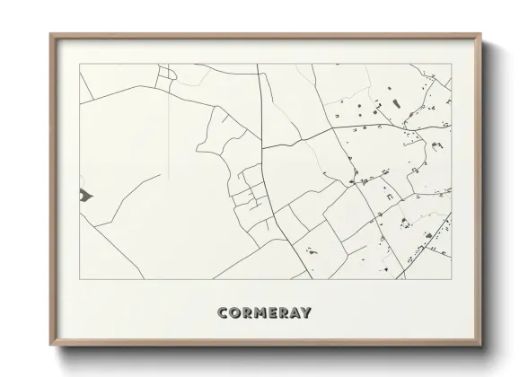 Une affiche de carte sur Cormeray