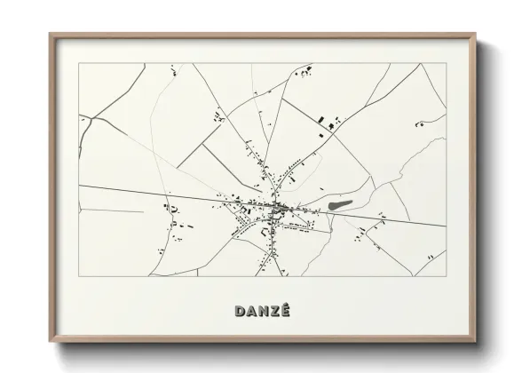 Une affiche de carte sur Danzé