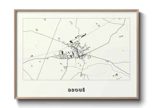 Une affiche de carte sur Droué