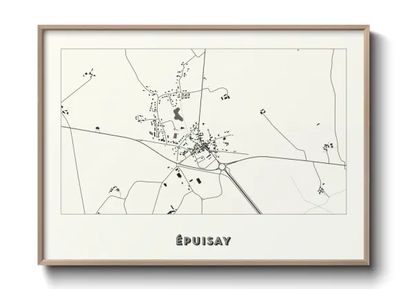 Une affiche de carte sur Épuisay