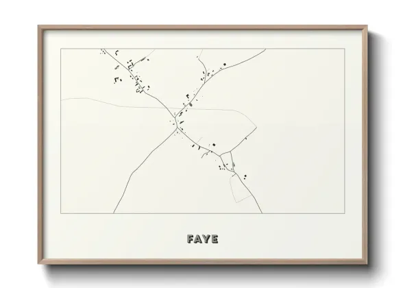 Une affiche de carte sur Faye