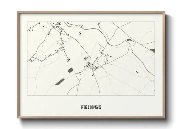 Une affiche de carte sur Feings