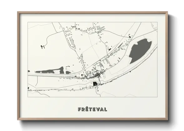 Une affiche de carte sur Fréteval