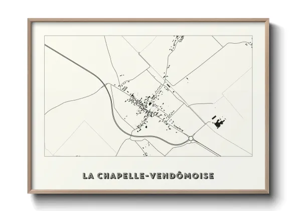 Une affiche de carte sur La Chapelle-Vendômoise