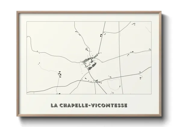 Une affiche de carte sur La Chapelle-Vicomtesse