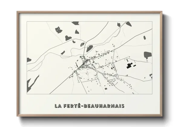 Une affiche de carte sur La Ferté-Beauharnais