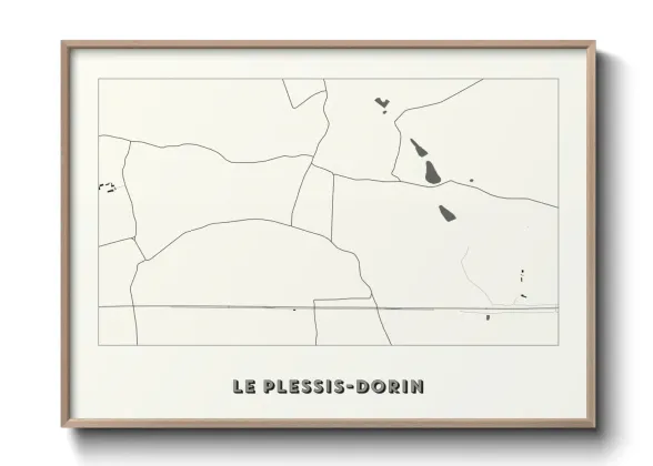 Une affiche de carte sur Le Plessis-Dorin