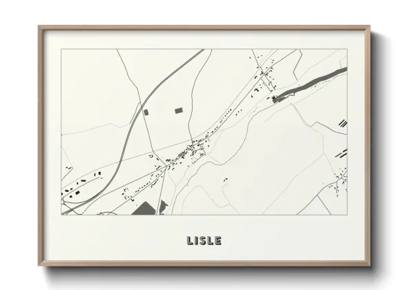 Une affiche de carte sur Lisle