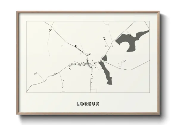 Une affiche de carte sur Loreux