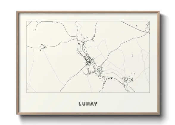 Une affiche de carte sur Lunay