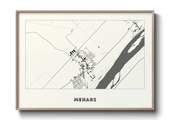 Une affiche de carte sur Menars