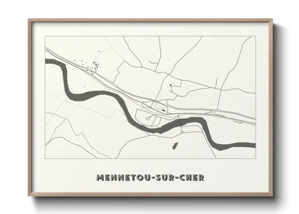 Une affiche de carte sur Mennetou-sur-Cher