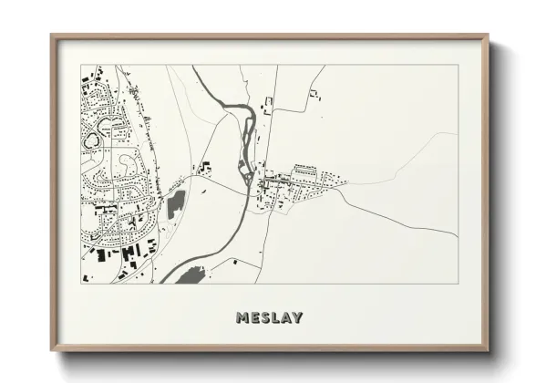 Une affiche de carte sur Meslay