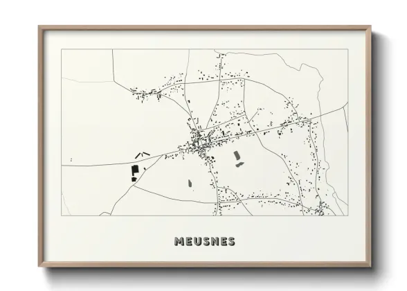 Une affiche de carte sur Meusnes