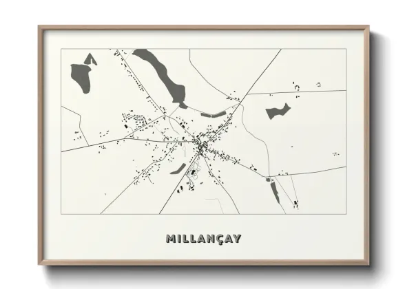 Une affiche de carte sur Millançay