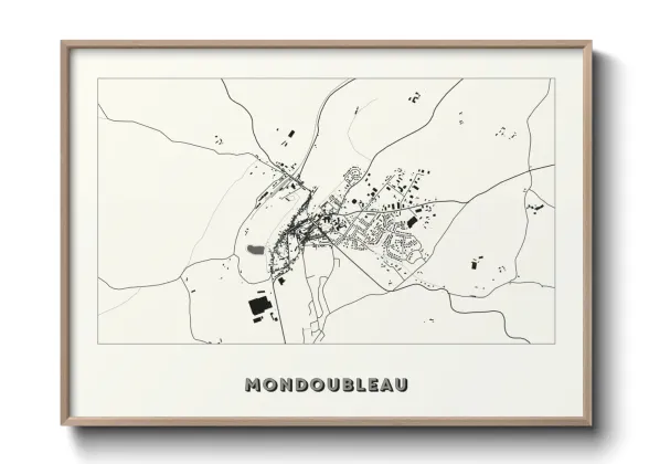 Une affiche de carte sur Mondoubleau