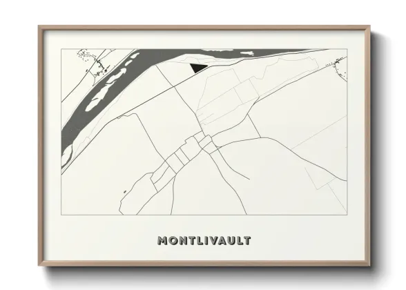 Une affiche de carte sur Montlivault
