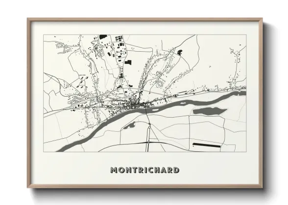 Une affiche de carte sur Montrichard
