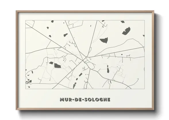 Une affiche de carte sur Mur-de-Sologne
