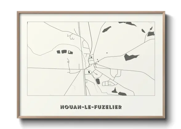 Une affiche de carte sur Nouan-le-Fuzelier