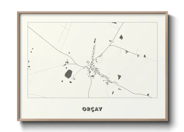 Une affiche de carte sur Orçay