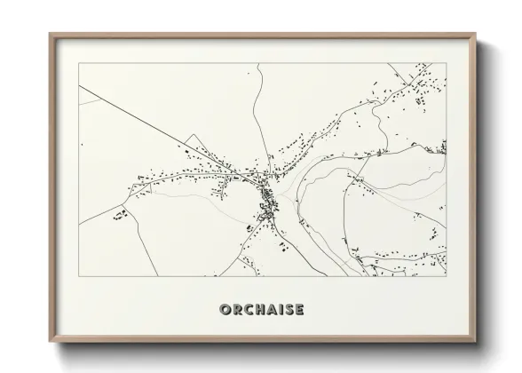 Une affiche de carte sur Orchaise