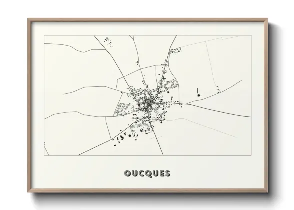 Une affiche de carte sur Oucques