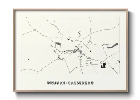 Une affiche de carte sur Prunay-Cassereau