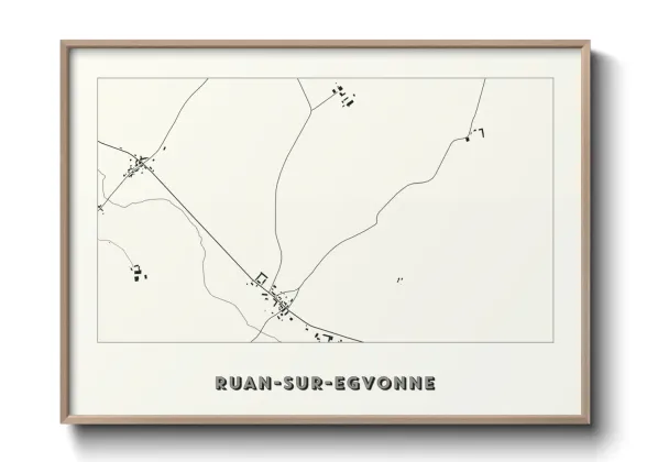 Une affiche de carte sur Ruan-sur-Egvonne