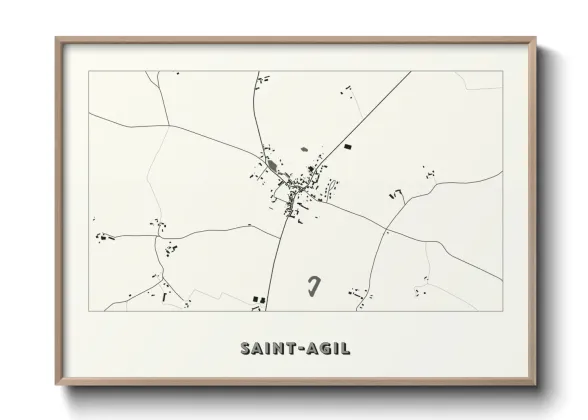 Une affiche de carte sur Saint-Agil