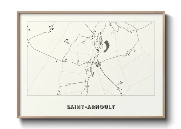 Une affiche de carte sur Saint-Arnoult