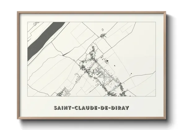 Une affiche de carte sur Saint-Claude-de-Diray