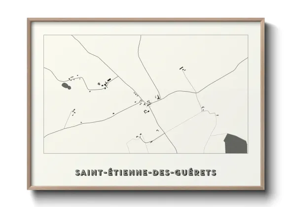 Une affiche de carte sur Saint-Étienne-des-Guérets
