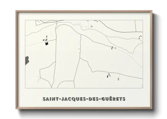 Une affiche de carte sur Saint-Jacques-des-Guérets