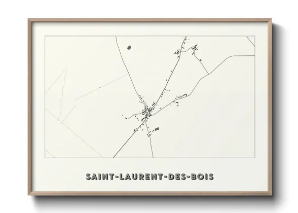 Une affiche de carte sur Saint-Laurent-des-Bois