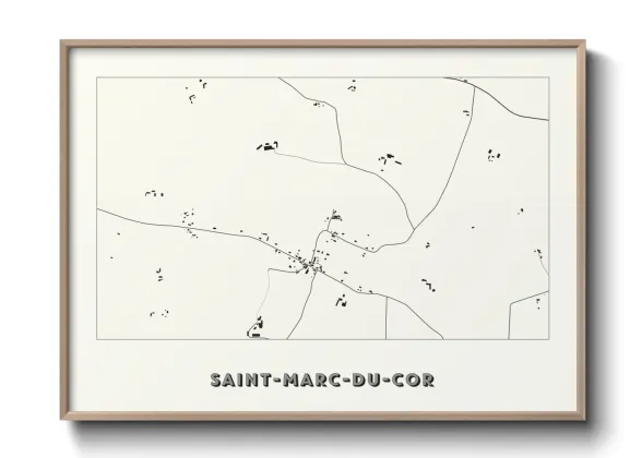 Une affiche de carte sur Saint-Marc-du-Cor