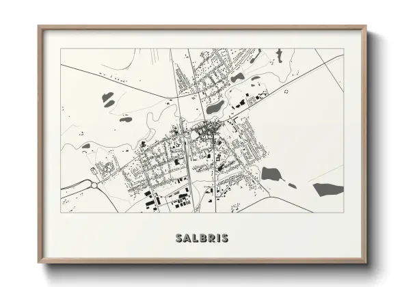 Une affiche de carte sur Salbris