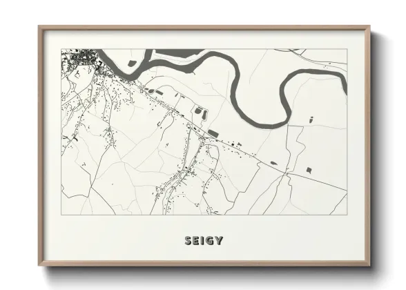 Une affiche de carte sur Seigy