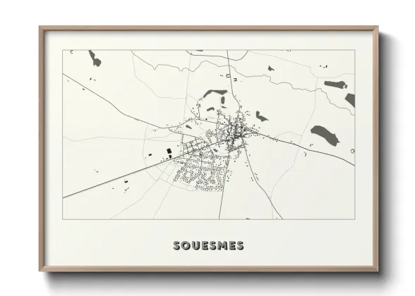 Une affiche de carte sur Souesmes