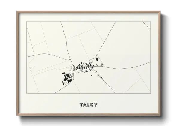 Une affiche de carte sur Talcy