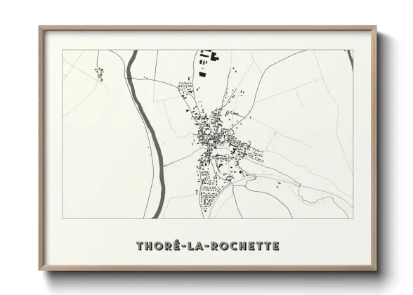 Une affiche de carte sur Thoré-la-Rochette