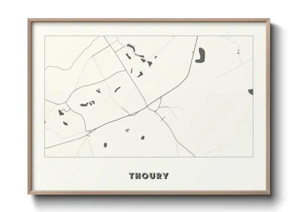 Une affiche de carte sur Thoury